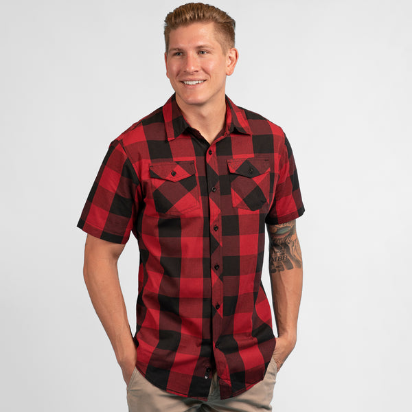 BUFFALO PLAID Y/D SHORT SLEEVE SHIRT - B9203 | Burnside Sierra Pacific Apparel BUFFALO PLAID Y/D SHORT SLEEVE SHIRT - B9203 | Burnside Sierra Pacific Apparel