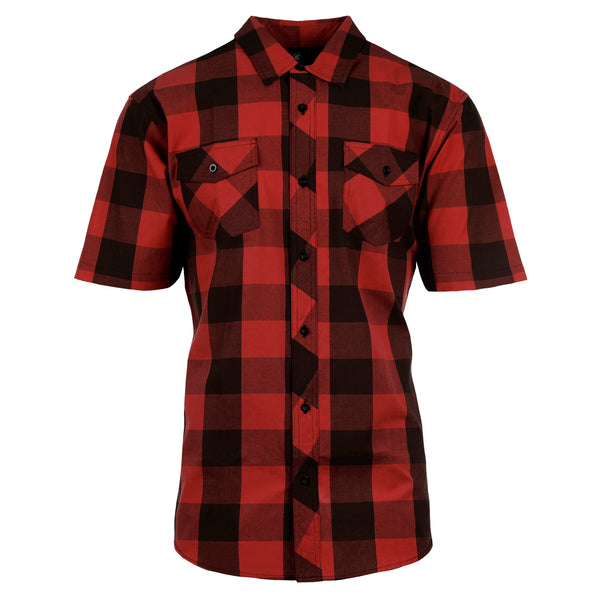 BUFFALO PLAID Y/D SHORT SLEEVE SHIRT - B9203