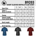 BUFFALO PLAID Y/D SHORT SLEEVE SHIRT - B9203