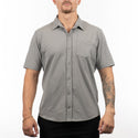 Burnside Perforated Stretch Woven Button-Up - B9217