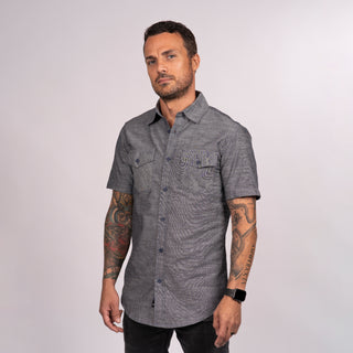 Burnside Mens Short Sleeve All Day Chambray - B9255