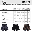 BURNSIDE MENS 4-WAY STRETCH DOBBIE BOARDSHORT - B9371