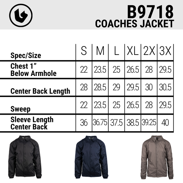 COACHES JACKET - B9718