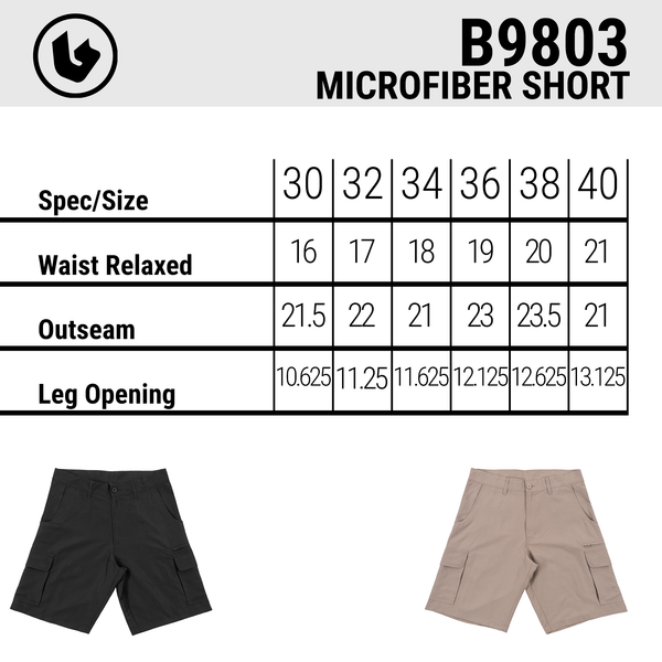 BURNSIDE MENS MICROFIBER SHORT  - B9803