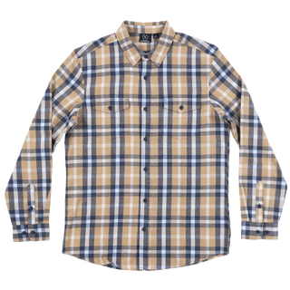 Buy khaki MENS FLANNEL SHIRT- BJ8281