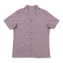 LINEN STRIPE CAMP COLLAR BUTTON UP - BU9258A