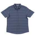 LINEN STRIPE CAMP COLLAR BUTTON UP - BU9259