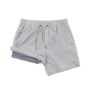 MENS ELASTIC WAISTBAND SHORT WITH LINER 7 INCH INSEAM - BU9856