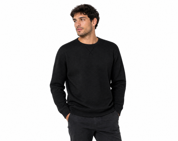 TEXTURED JACQUARD CREW NECK - BV8110