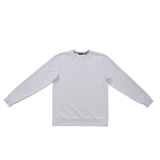Buy light-pebble TEXTURED JACQUARD CREW NECK - BV8110