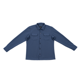 Buy deep-cyan TEXTURED JACQUARD SHIRT JACKET - BV8163
