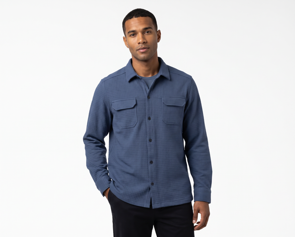 TEXTURED JACQUARD SHIRT JACKET - BV8163