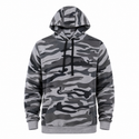 BURNSIDE MENS ENZYME WASHED FRENCH TERRY CAMO PRINT PULLOVER HOODIE - B8605