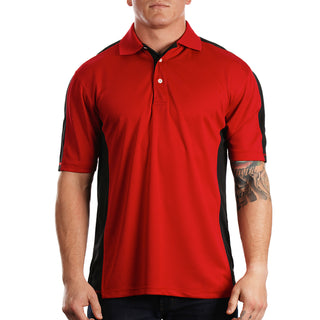Buy red-black Sierra Pacific Mesh Tech Color Block Polo - S0465