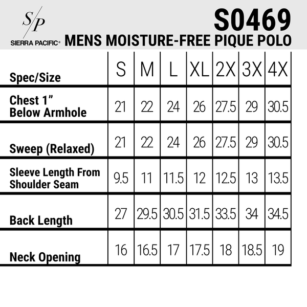 MENS MOISTURE FREE PIQUE - S0469