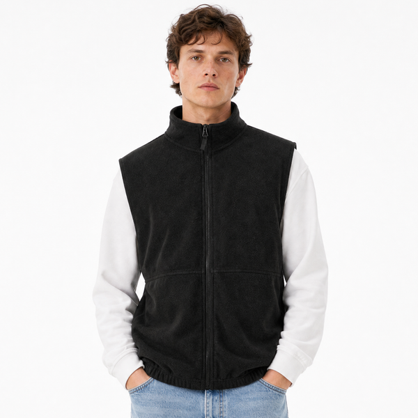 MENS FULL ZIP ARCTIC POLAR FLEECE VEST - S3010