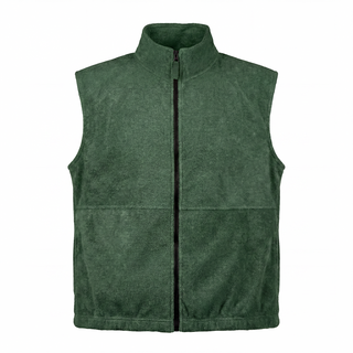 Buy forest-green MENS FULL ZIP ARCTIC POLAR FLEECE VEST - S3010