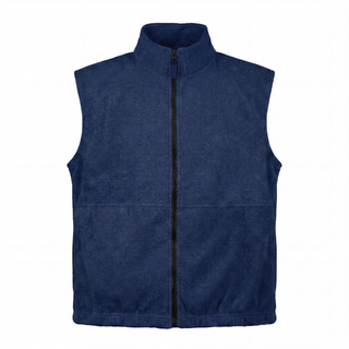 Buy navy MENS FULL ZIP ARCTIC POLAR FLEECE VEST - S3010
