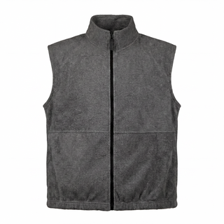 Buy heather-charcoal MENS FULL ZIP ARCTIC POLAR FLEECE VEST - S3010