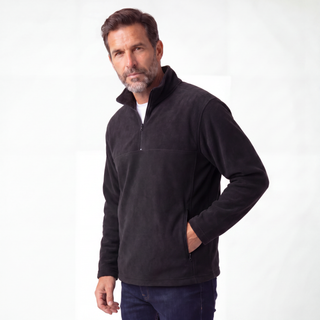 MENS 1/4 ZIP POLAR FLEECE PULLOVER - S3051