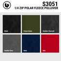 MENS 1/4 ZIP POLAR FLEECE PULLOVER - S3051