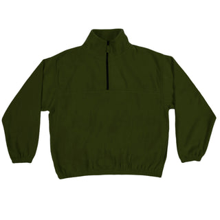 Buy forest-green MENS 1/4 ZIP POLAR FLEECE PULLOVER - S 3051