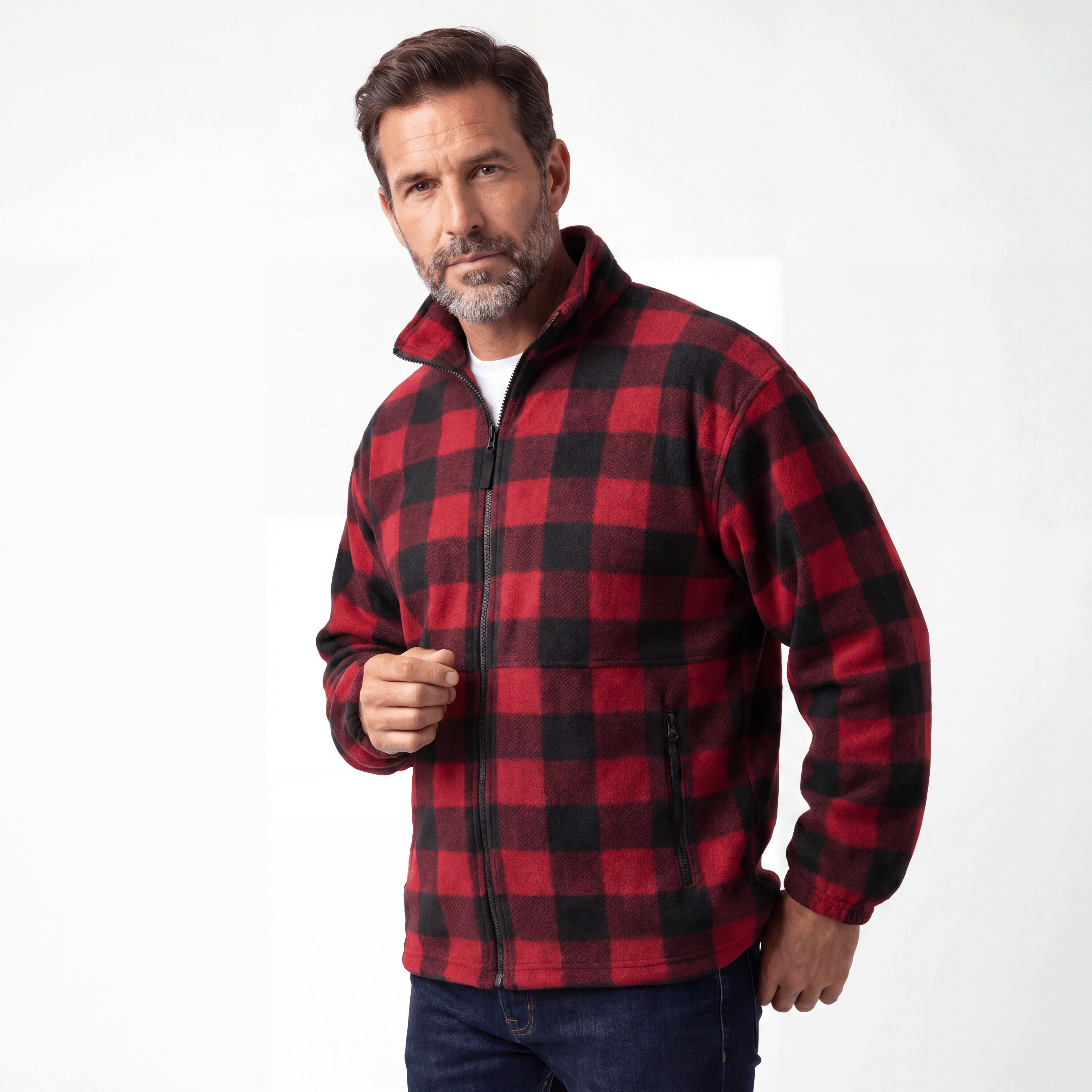 MENS FULL ZIP POLAR FLEECE JACKET - S3061 | Burnside Sierra