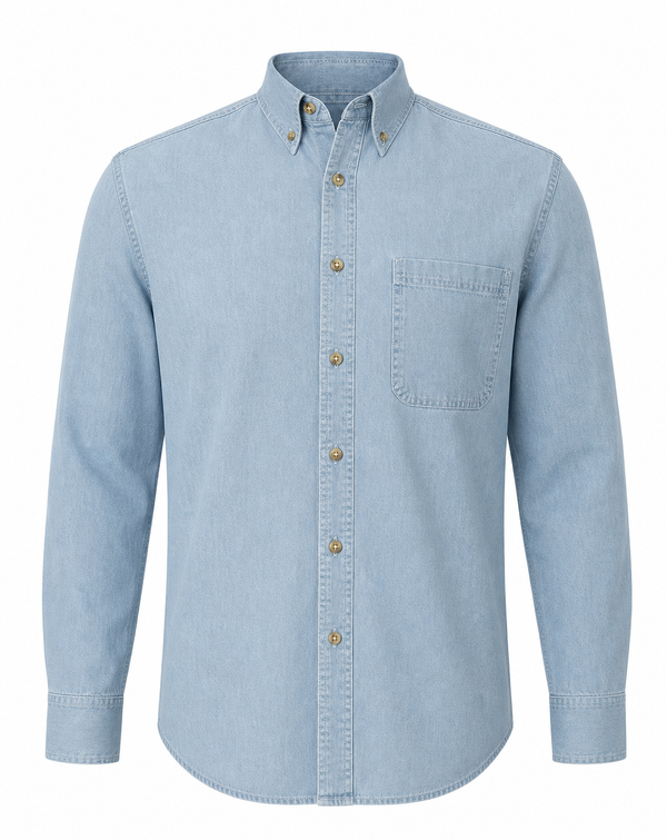 MENS LONG SLEEVE COTTON DENIM SHIRT - S7211