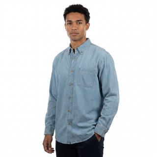 MENS LONG SLEEVE COTTON DENIM SHIRT - S3211