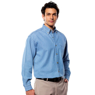 MENS LONG SLEEVE COTTON DENIM SHIRT - S 3211