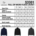 MENS FULL ZIP MICRO FLEECE JACKET - S3301