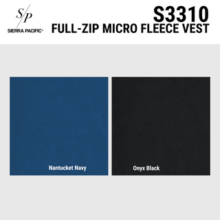 MENS FULL ZIP MICRO FLEECE VEST - S3310