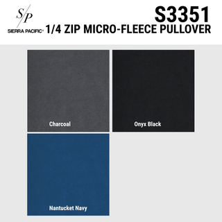 MENS 1/4 ZIP MICRO FLEECE PULLOVER - S3351