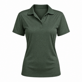 Buy forest-green LADIES POLYESTER SPORT SHIRT - S5100
