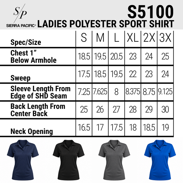 LADIES POLYESTER SPORT SHIRT - S5100