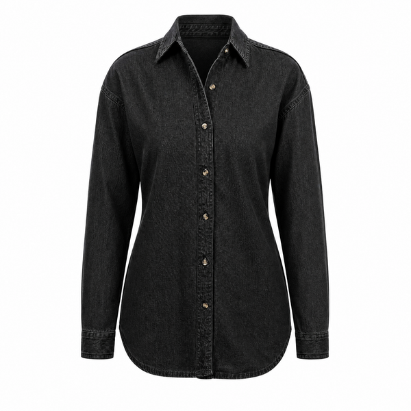 LADIES LONG SLEEVE COTTON DENIM SHIRT - S5211