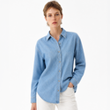 LADIES LONG SLEEVE COTTON DENIM SHIRT - S5211