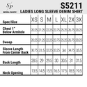 LADIES LONG SLEEVE COTTON DENIM SHIRT - S5211