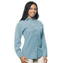 LADIES LONG SLEEVE COTTON DENIM SHIRT - S 5211