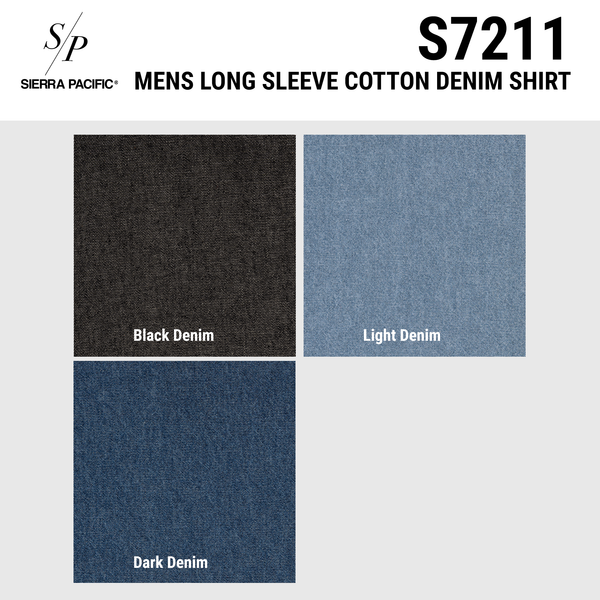 MENS LONG SLEEVE COTTON DENIM SHIRT - S7211