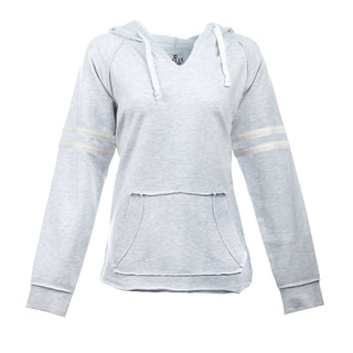 Buy heather-grey SPLIT COAST LADIES RAW EDGE PULLOVER- TC5139