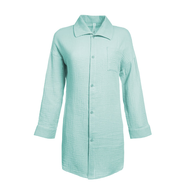 LONG SLEEVE BUTTON UP COVERUP - TC5263