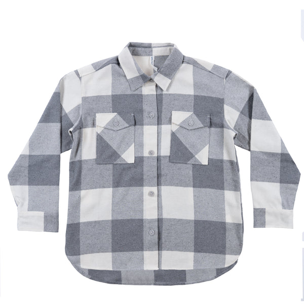 SPLIT COAST LADIES COMFY FLANNEL SHACKET - TC5640