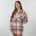 SPLIT COAST LADIES COMFY FLANNEL SHACKET - TC5640