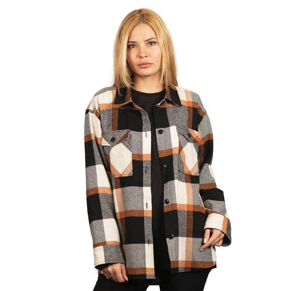 SPLIT COAST LADIES COMFY FLANNEL SHACKET - TC5640