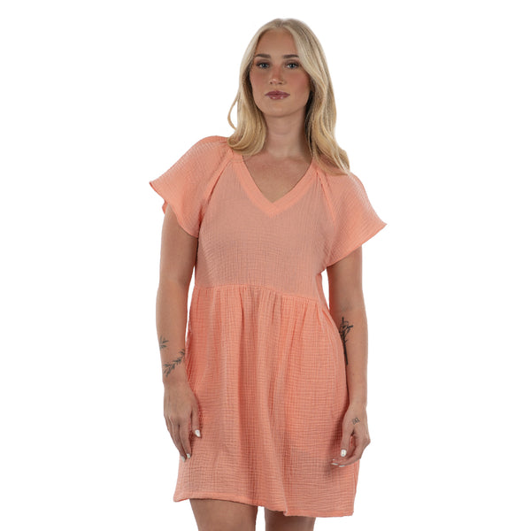 SPLIT COAST LADIES  POCKET DRESS - TC5711