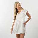 SPLIT COAST LADIES  POCKET DRESS - TC5711