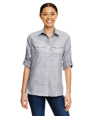 Burnside Ladies Abstract Button-Up - B5247