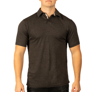 Buy heather-charcoal Burnside &quot;Fader&quot; Polo -B0800