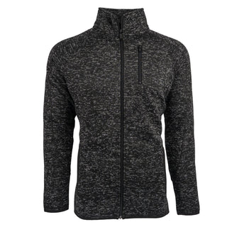 Buy heather-black Burnside Long Sleeve Sweater Knit Jacket - B3901